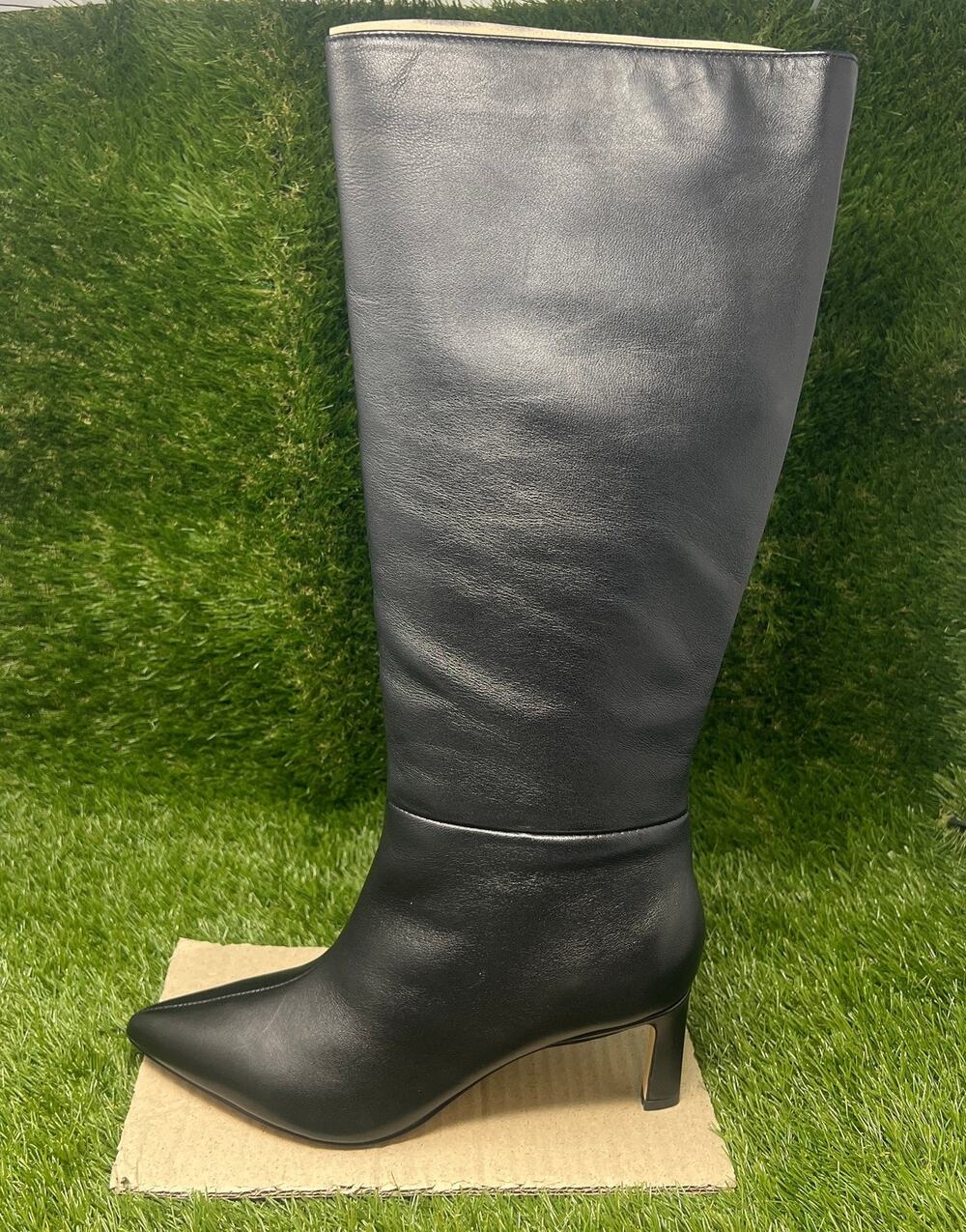 Nine West Women's 10M Wide Calf Lorthey Black Tall Boots